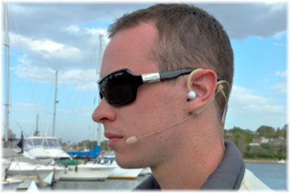 DA15 single ear microphone & earpiece