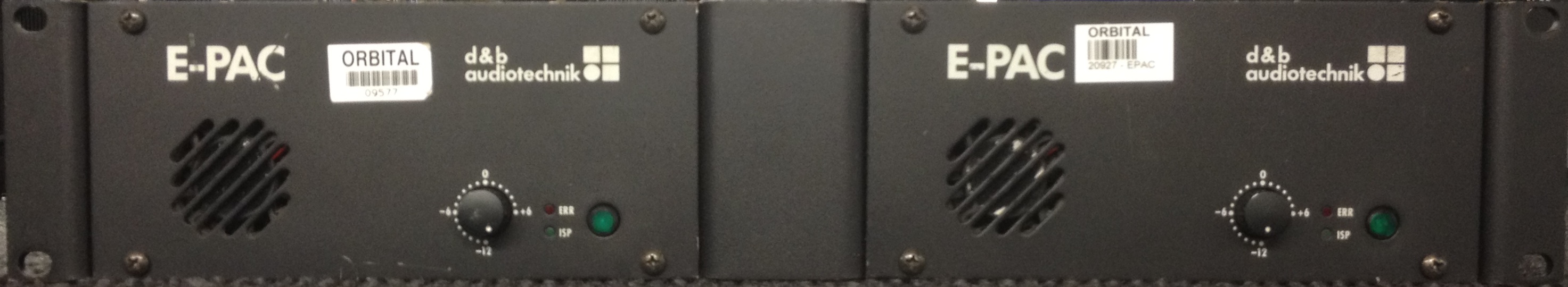 d&b audiotechnik 2 RACKED EPAC-2 MONO AMPLIFIERS **EX-RENTAL, USED**