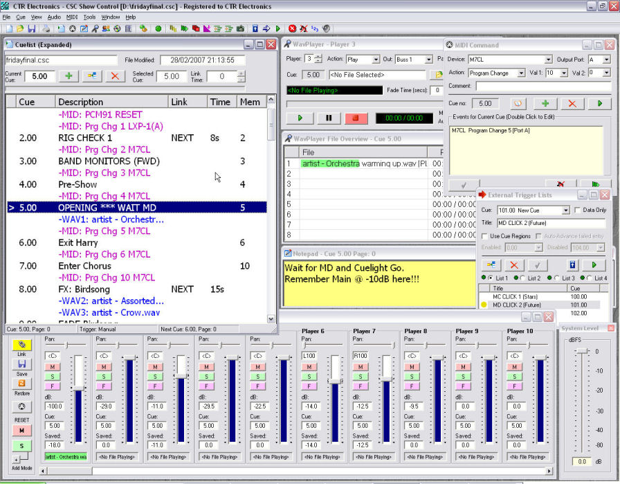 CTR ELECTRONICS CSC PLAYBACK PACKAGE