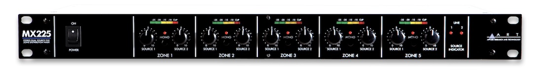 ART MX225 ZONE DISTRIBUTION MIXER