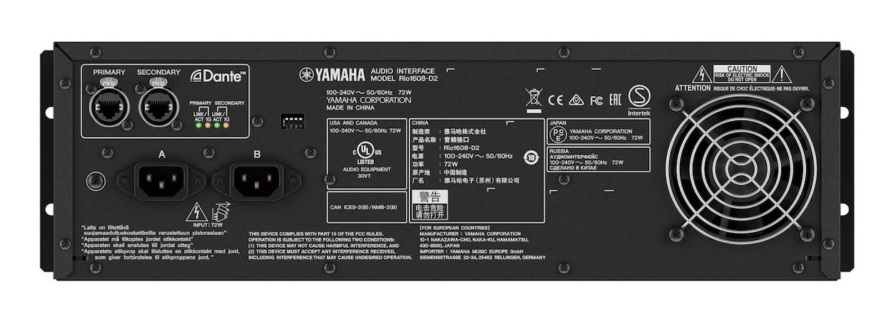 YAMAHA RIO1608-D2 16 INPUT 8 OUTPUT STAGE BOX