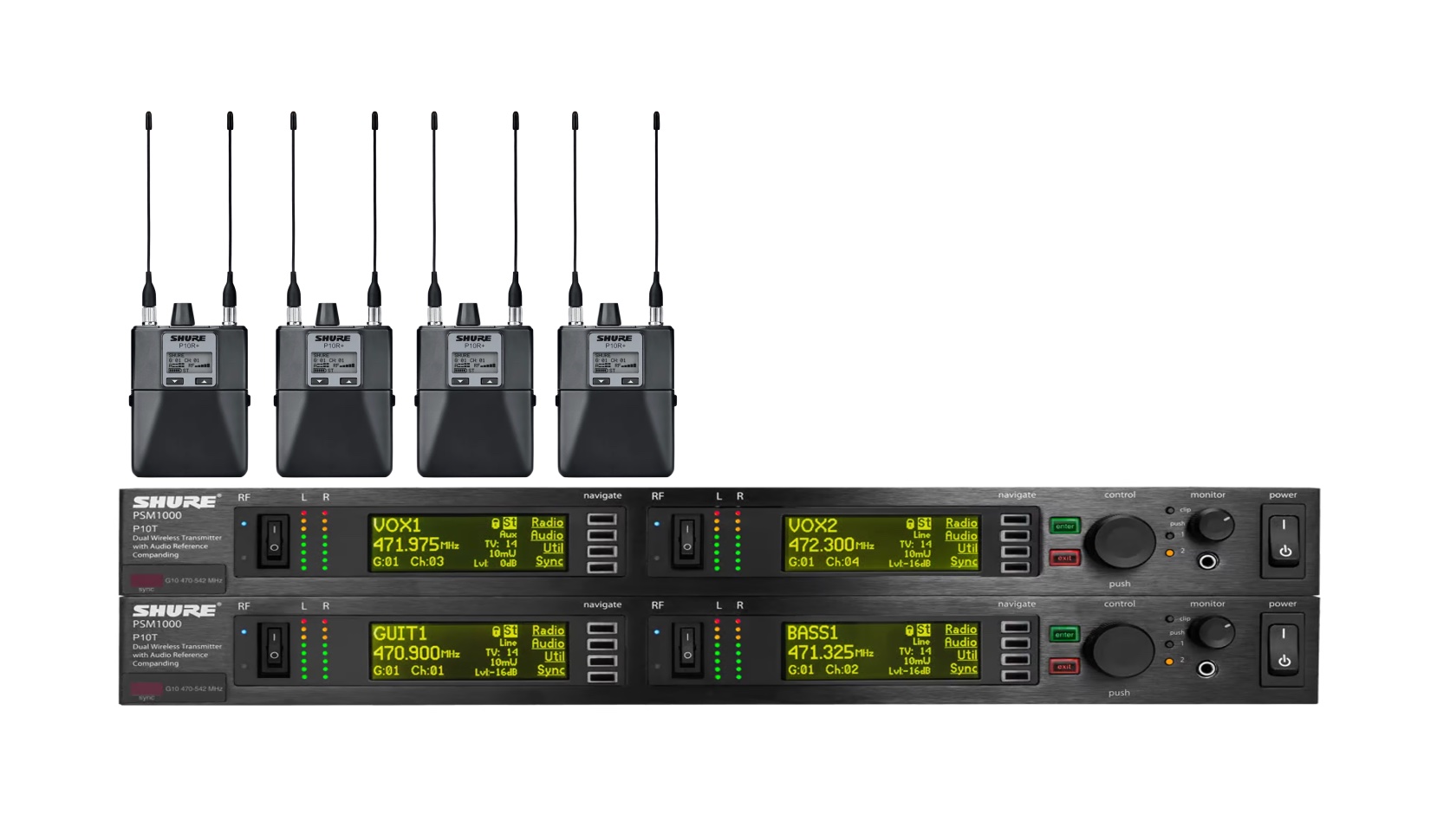 SHURE PSM1000 - 4 WAY IEM SYSTEM