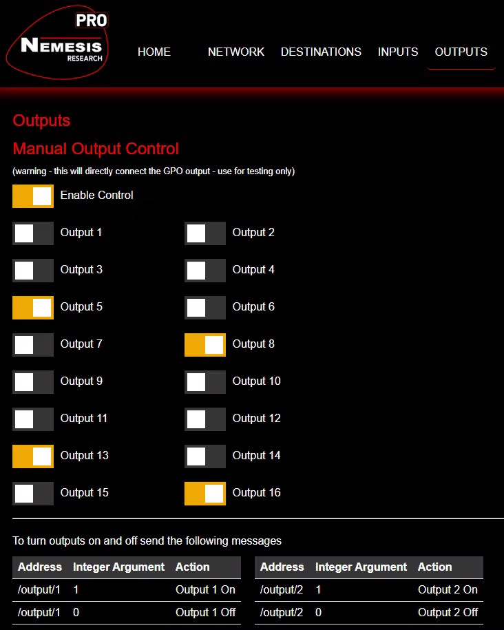 NEMESIS OSCA IO16 16 CHANNEL OSC GPI/O