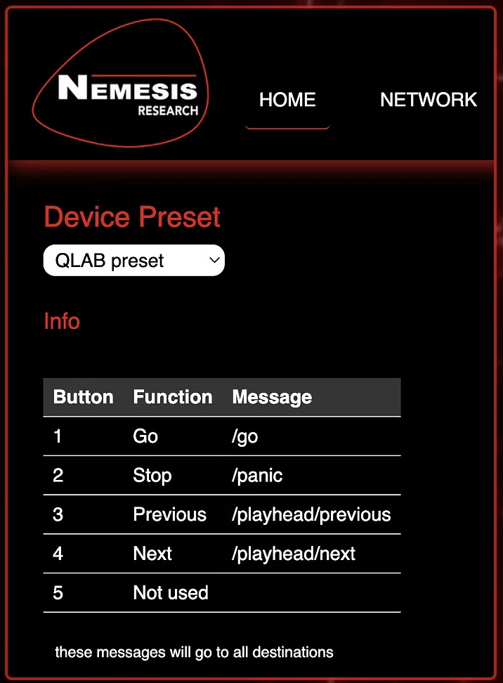 NEMESIS OSCA R5 5 WAY PROGRAMABLE OSC BUTTON BOX