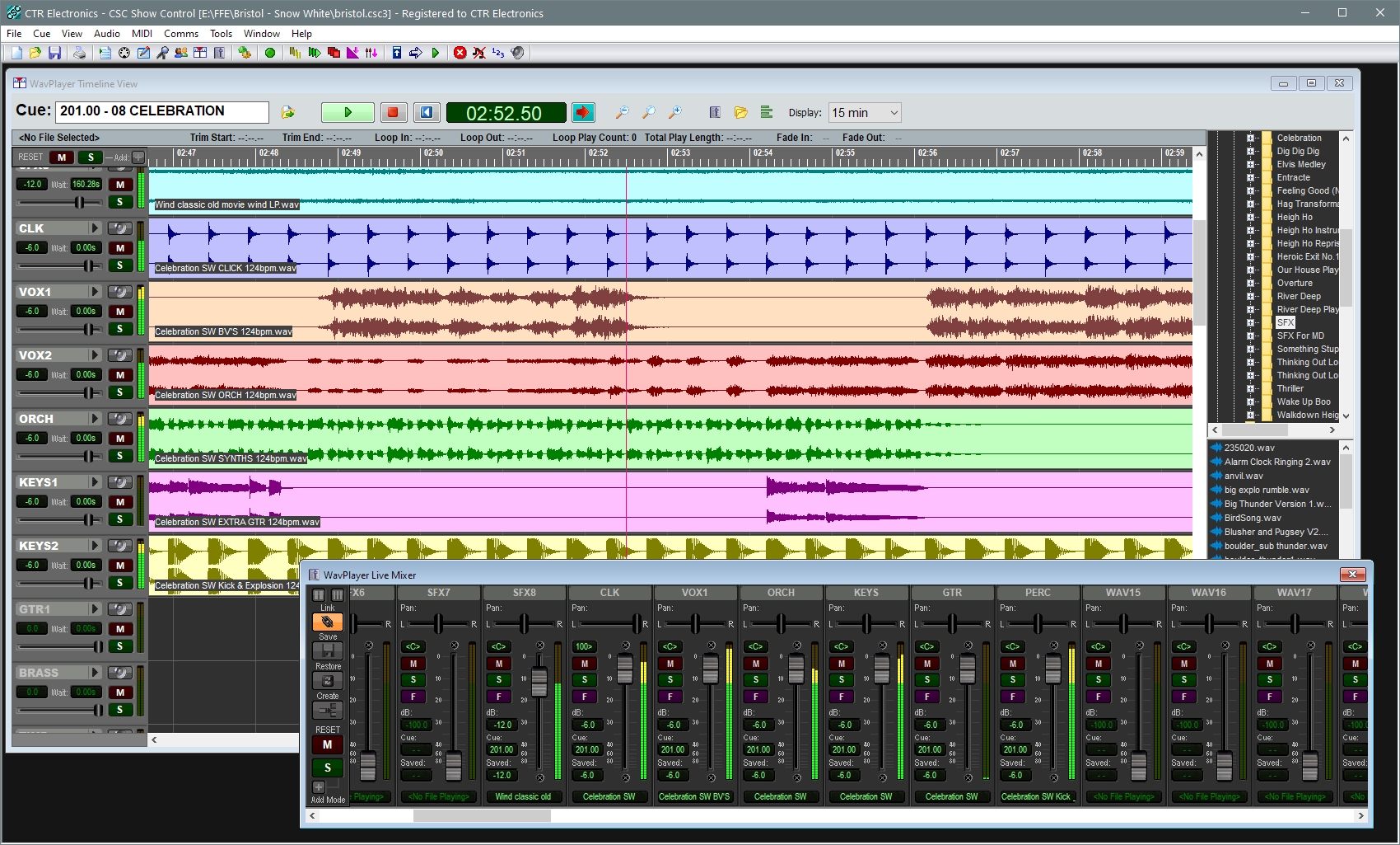 CSC Recording, Playback & Show Control Professional Audio Orbital