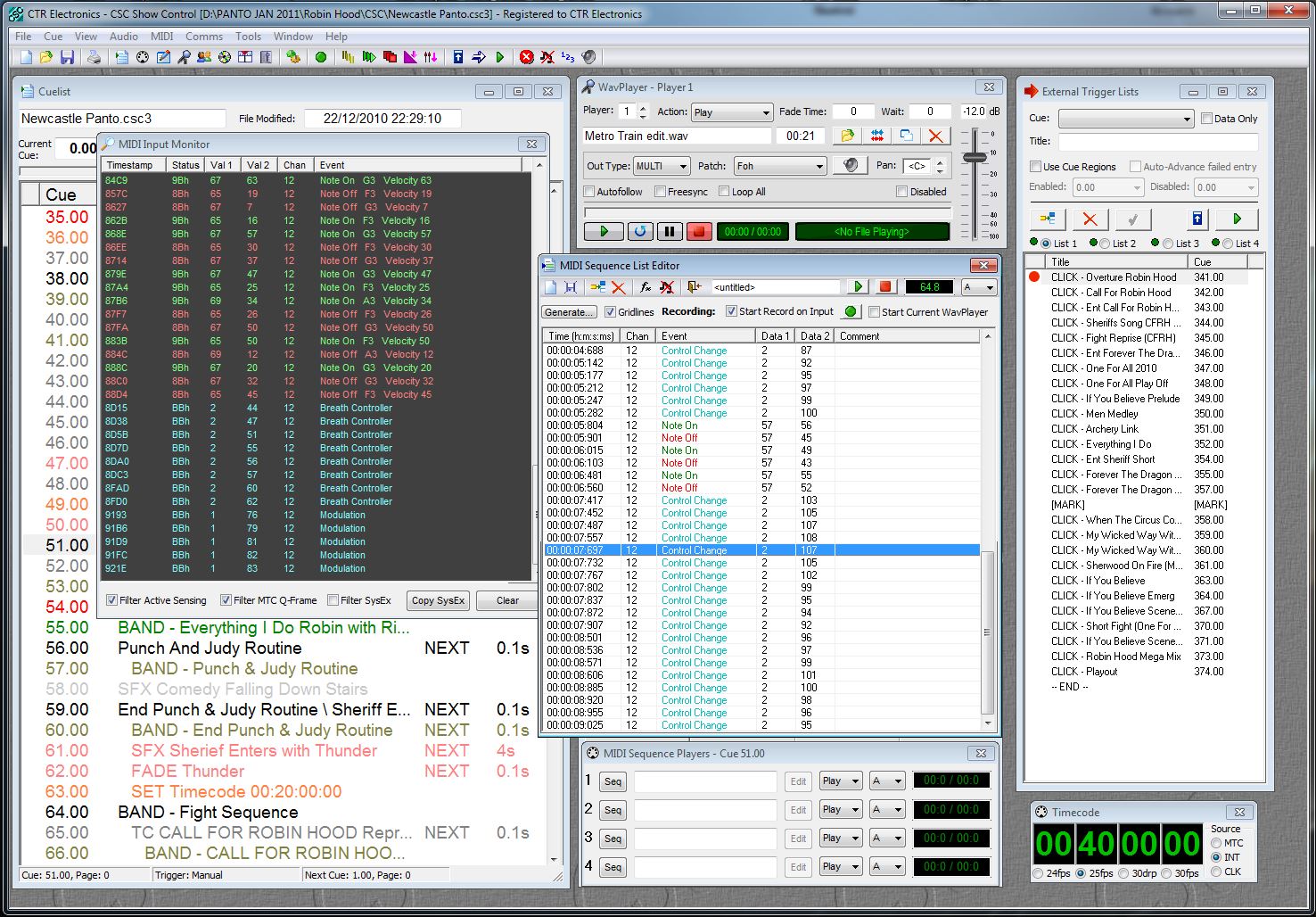 CTR ELECTRONICS CSC SHOW CONTROL SOFTWARE V3.4x (3 Computers on 1 Show)