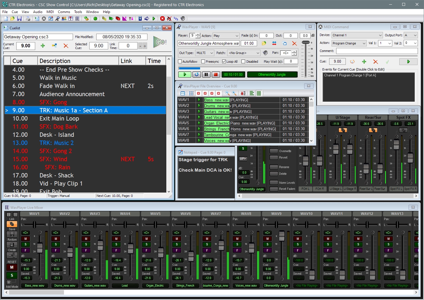 CTR ELECTRONICS CSC SHOW CONTROL SOFTWARE V3.4x (3 Computers on 1 Show)