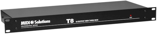 MIDI SOLUTIONS T8 8 WAY MIDI THROUGH BOX